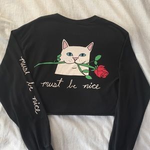 RIPNDIP Must Be Nice Long Sleeve Cropped Shirt
